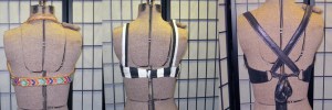 Cross over with halter, elastic fitted, and criss-cross with D-rings