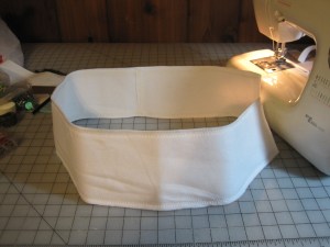 Used a wide zig-zag stitch to attach the felt layer