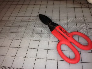 Cutting with the tin snips